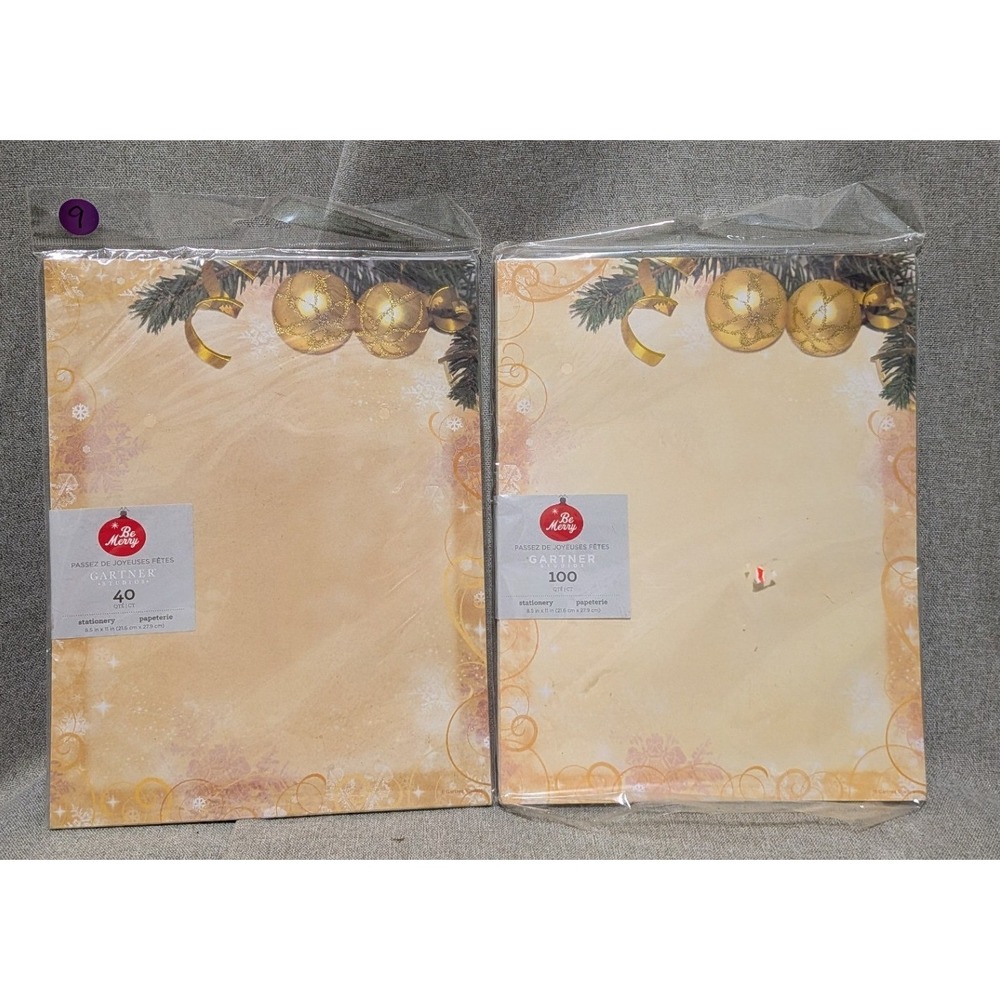Gartner Studios Stationery Paper Unisex OS Gold New 140 Sheets Holiday Christmas
